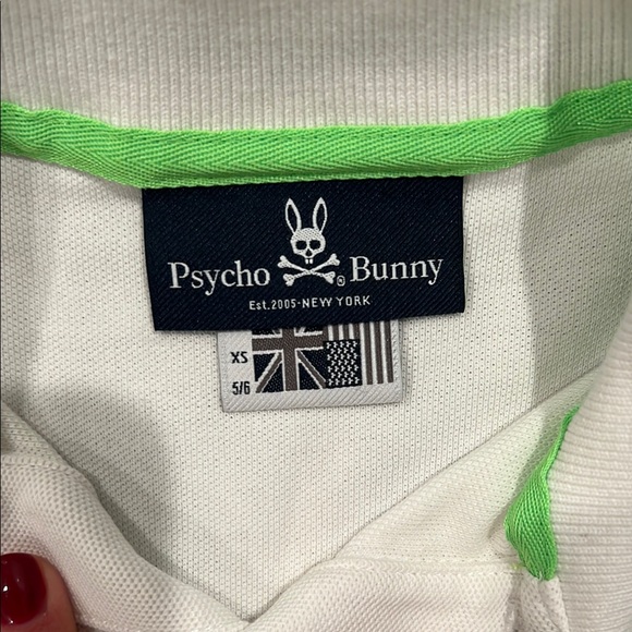Psycho Bunny White Polo Shirt with Colorful Logo - Picture 3 of 7